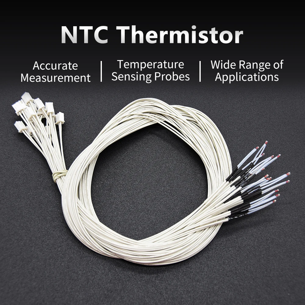 5PCS 3D Printer Thermistor NTC 3950 100K ohm Temperature Sensor Cable For CR10 Ender 3/Ender 3 Pro/Ender 3 Neo/Ender 3 Max