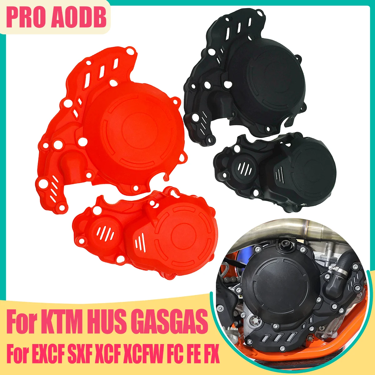 

Motocross Accessories Engine Cover Clutch Magneto Protector For KTM SXF XCF EXC 250 350 EXC-F XCFW 2023 For Husqvarna FE FC EC