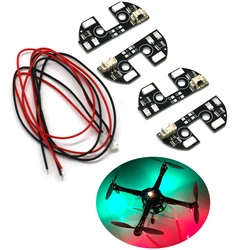 4pcs 5V LED Night Navigation Light High Power Light Rack LED Board with Cable for FPV Quadcopter F330 F450 F550 RC Drone