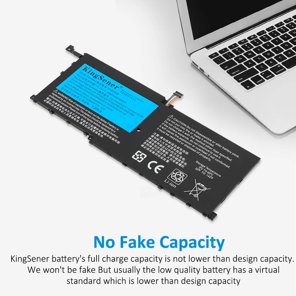 KingSener 01AV409 01AV439 56WH bateria do Lenovo X1C Yoga Carbon Gen 4 2016 Ultrabook 01AV410 01AV438 SB10K97567 SB10K97566
