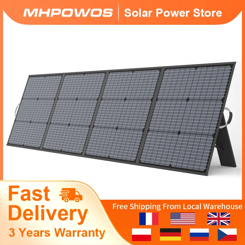 MHPOWOS 220W Foldable Solar Panel 40V Solar Charger Kit Waterproof Power Backup Solar Charger for Power Station Camping Solar