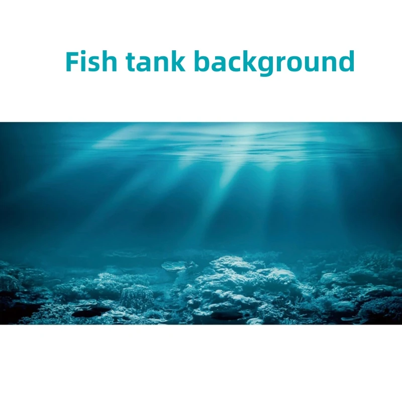 Sea Reef, Fish Tank Background Painting, Aquarium Stickers, Landscaping Decoration Suitable for Fish Tanks