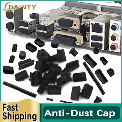 1-10Pcs Computer Laptop Silicone Plugs Anti-Dust Cap Type C, USB, HDMI, RJ45, SD Card, Headphone Ports, VGA Dustproof Stopper