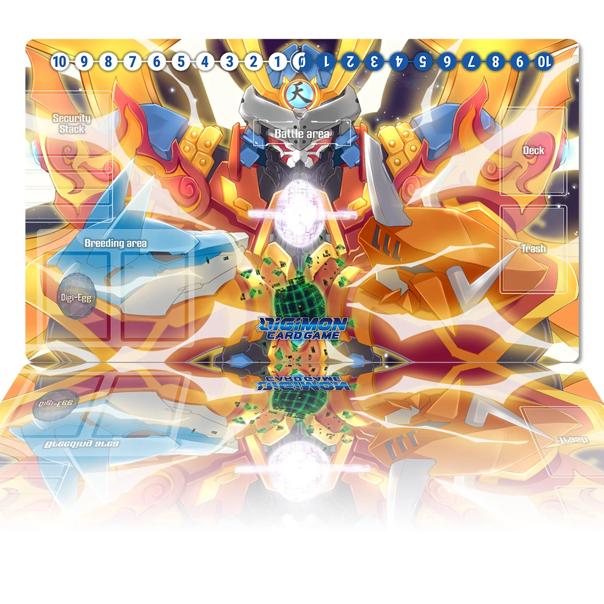 Digimon Playmat Susanoomon DTCG CCG Board Game Trading Card Game Mat Anime Mouse Pad Rubber Desk Mat Gaming Accessories Zone Bag