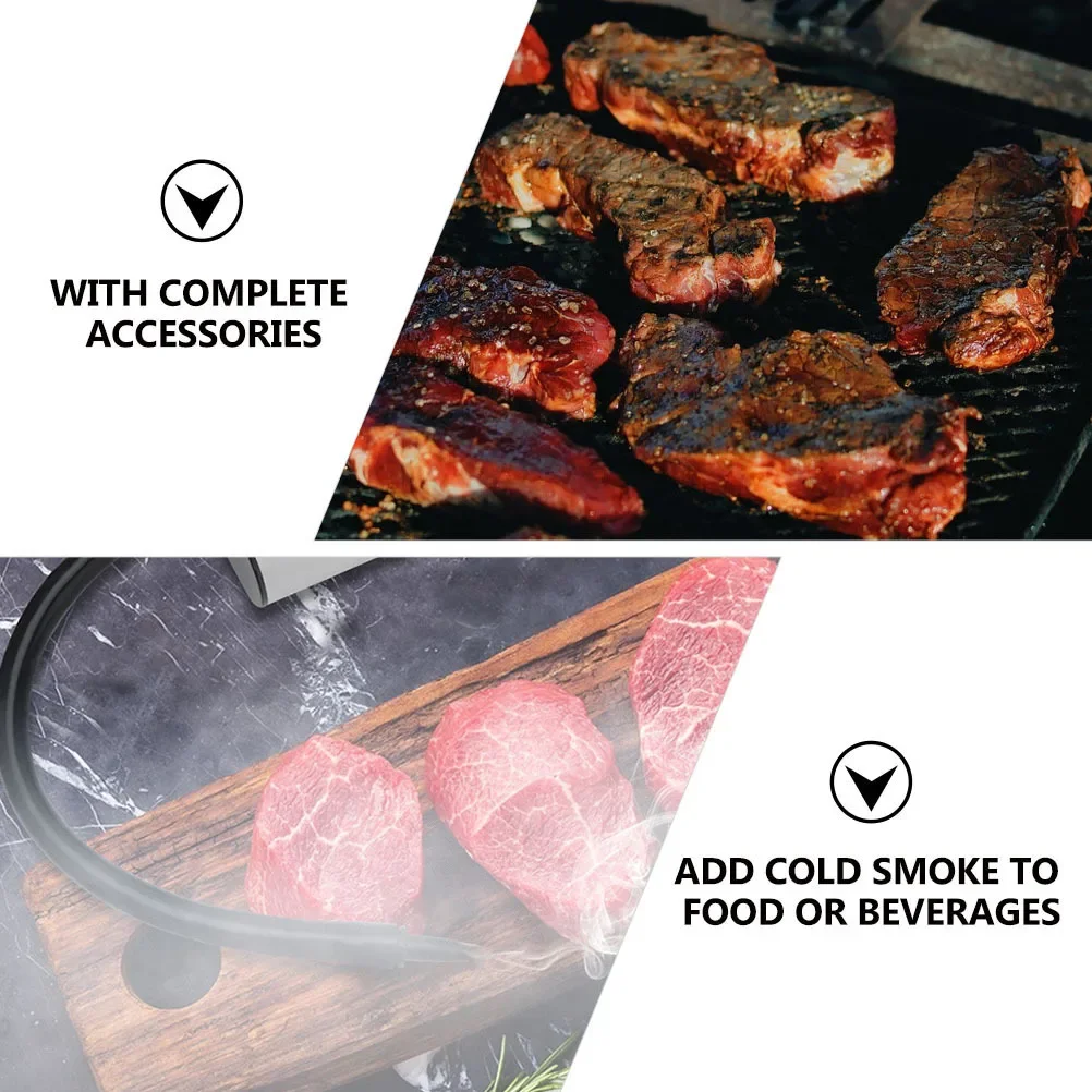 1Set Handheld Smoke Infuser Portable Kitchen Smoker for Food Meat Cocktails Molecular Cuisine Cold Smoking Smoke Infuser