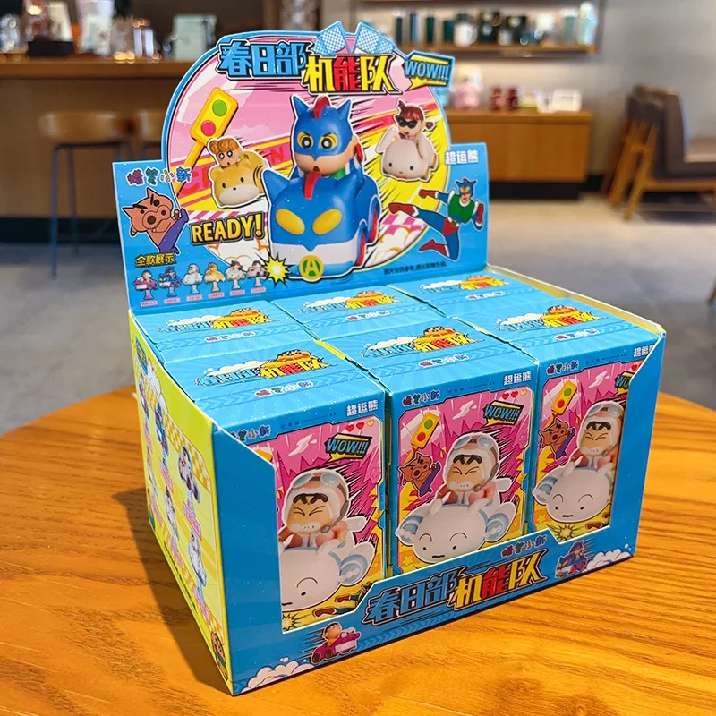 Pastello originale Shin Chan Scatola cieca Pastello Shin-Chan Action Figure Doll Decorat Collezione di ornamenti per auto Giocattolo Regalo di Natale