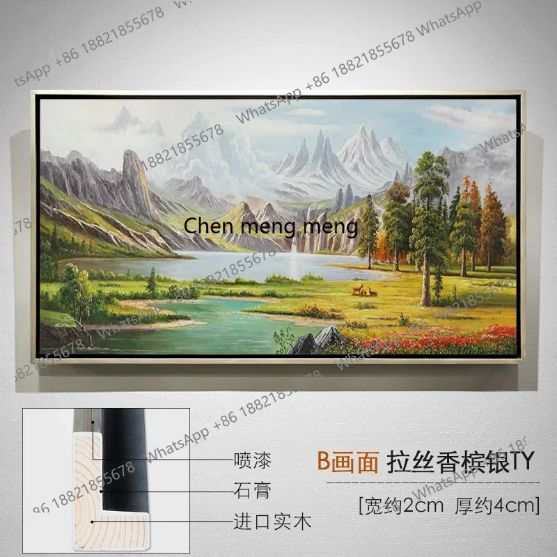 Puur met de hand geschilderd olieverfschilderij landschapsschilderkunst woonkamer groot formaat decoratief schilderij entreehotel ingelijst