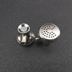 1 Pair 14.8mm Flat Head Earbuds Shell Pure Copper Metal Earbuds Shell With MMCX socket Earphone Housing Cavity use for pk driver
