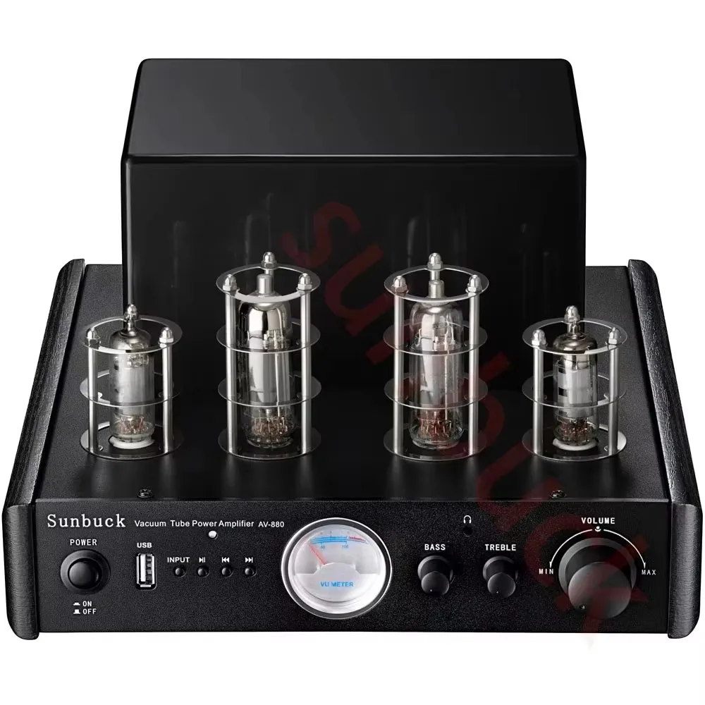 Sunbuck AV880 2,1-канальный 35 Вт оптоволоконный коаксиальный USB Bluetooth усилитель для наушников Hi-Fi стерео ламповый усилитель для наушников аудио