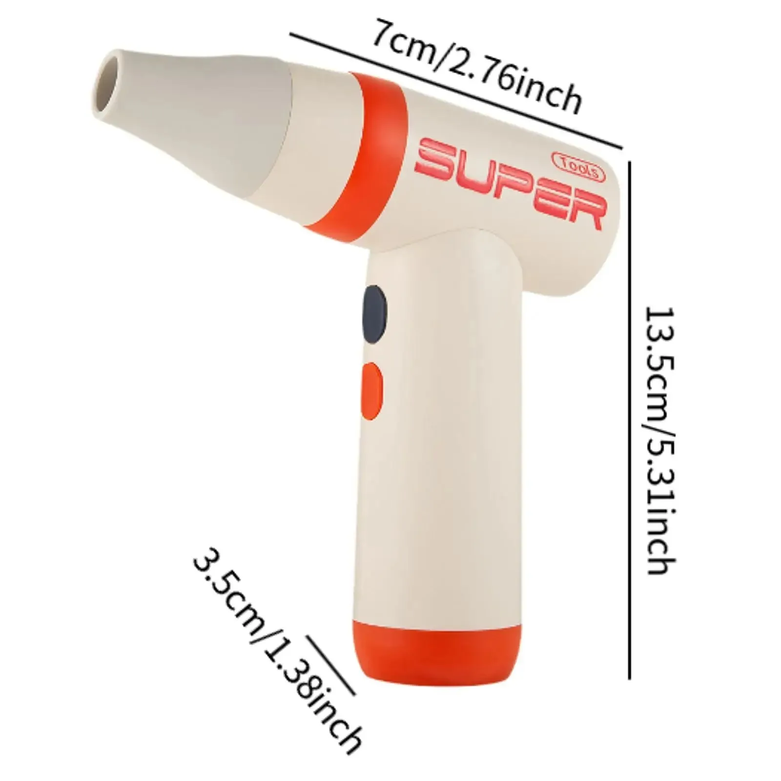 Portable 3-in-1 Wireless Handheld Fan & Mini Hair Dryer - USB Rechargeable Mutli-Blower for Travel/Camping/Emergency