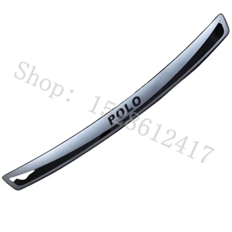 For Volkswagen POLO 2011-2018 Car Accessories Stainless Steel Rear Bumper Protector Sill Trunk Tread Plate Trim