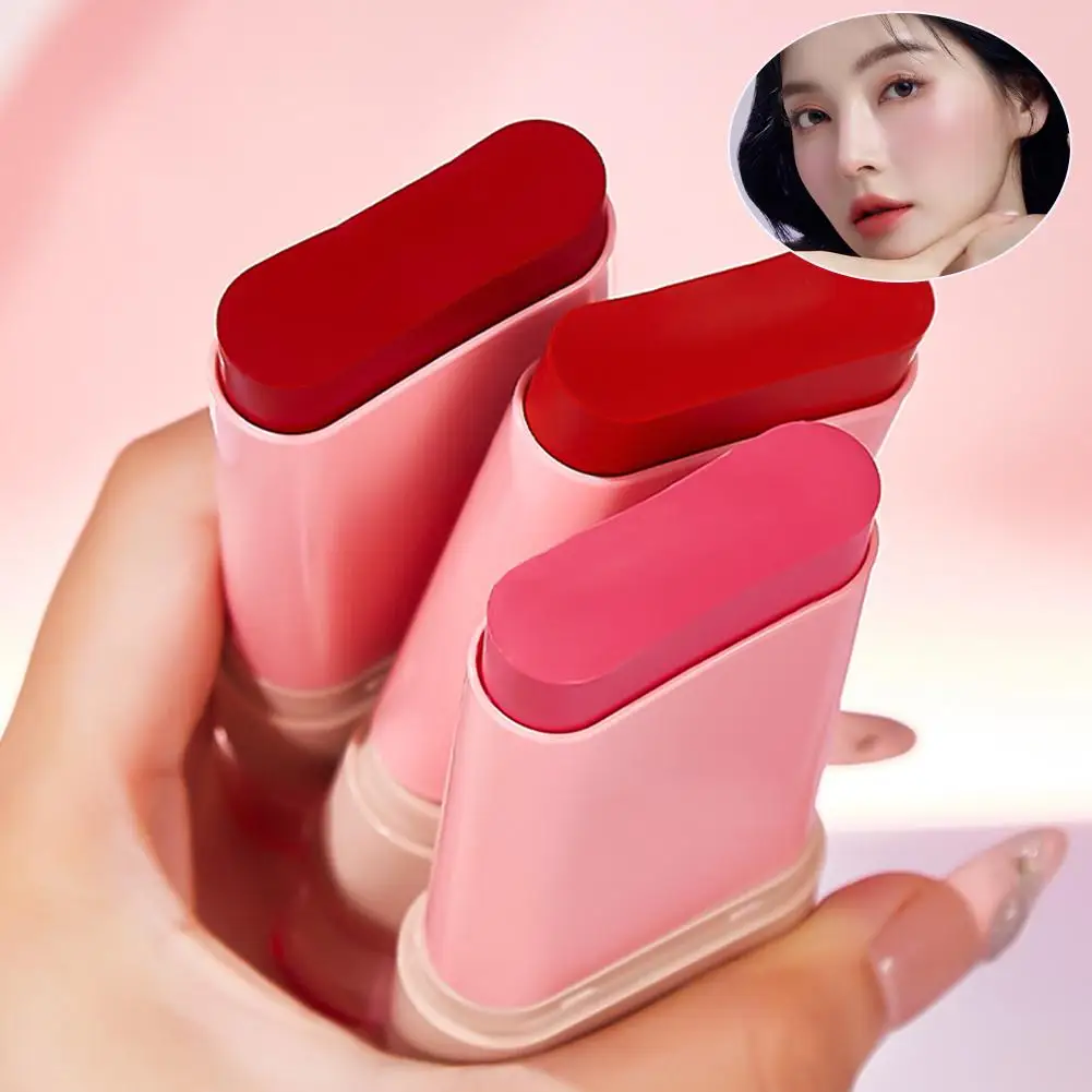 سموكي روز أحمر الخدود عصا كريم السلس الخد تينت أحادية اللون عارية الوردي المشمش الطبيعي الوجه ماتي روج ماكياج كونتور أحمر الخدود U1N6 #1