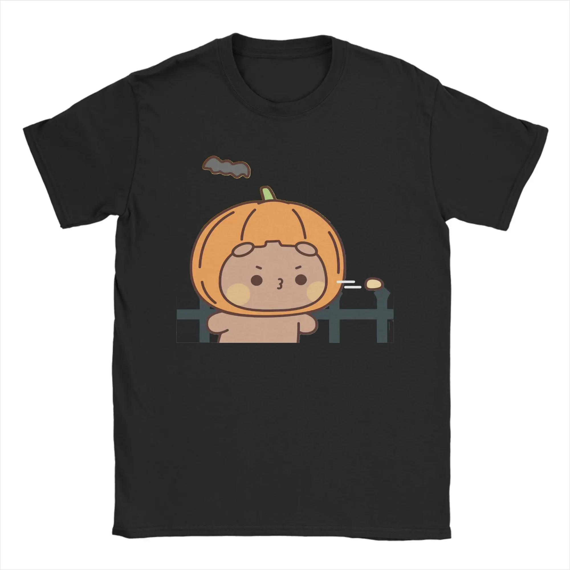 

Dudu Bubu Halloween Pumpkin Men's T Shirts Cool Tee Shirt Short Sleeve Round Neck T-Shirt 100% Cotton Printed Clothes
