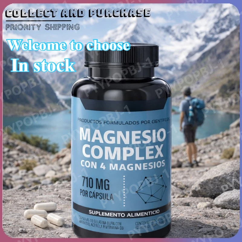 

Complex Vitamins Capsules with 4 Types of Magnesium ，Citrate ，Glycinate ，Gluconate Oxide Food Supplement 60 Pieces Per Bottle