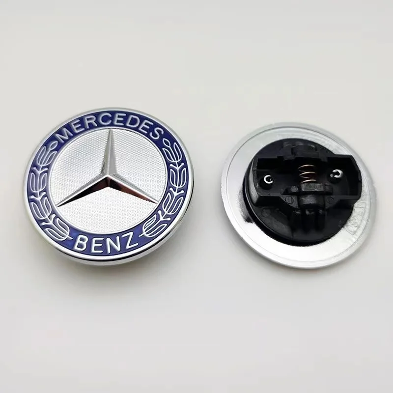 57mm Star Flat Hood Bonnet Logo Emblem Badge For Mercedes Benz W204 W124 W201 W202 W212 W220 W205 automobile Accessorie