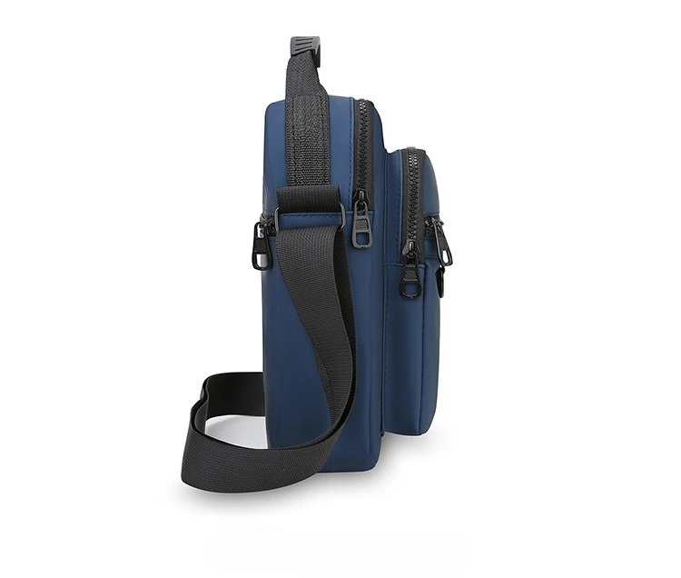 Herren-Umhängetasche, wasserdichte und strapazierfähige Geldbörse, modische Rucksacktasche mit mehreren Reißverschlüssen, Business-Reisetasche. – Detail 25