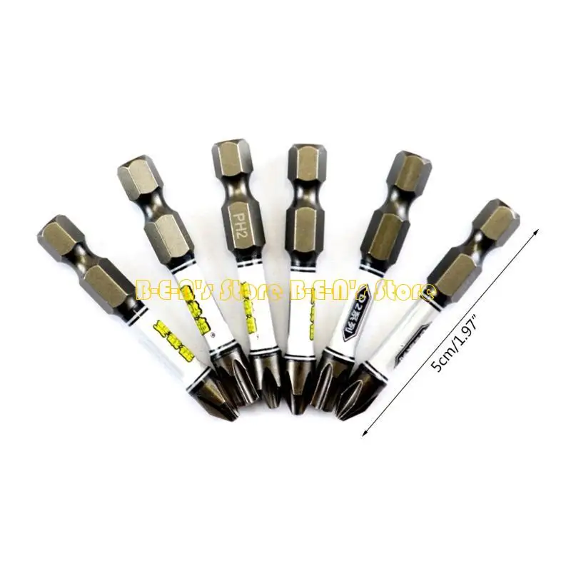 Y1AD 10pcs Obeng Set Kuat Magnetik Batch Head Steel Slotted Obeng Bit