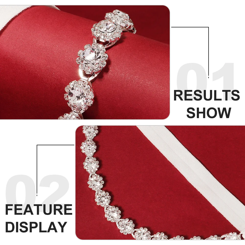 Anel de perna de noiva strass flor ligas elásticas para vestido de casamento faixa de coxa de noiva decoração de perna strass