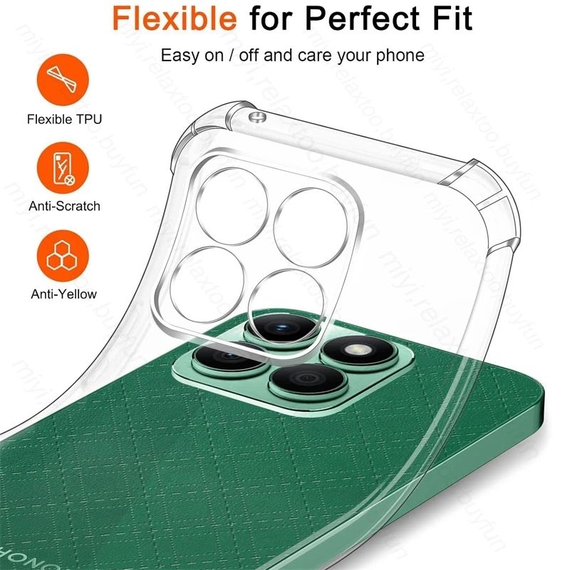 1.5 مللي متر سميكة للصدمات غطاء من السيليكون ل الشرف X6 X6S X6C X6A X6B X7 X7A X7B X7C X8 X8A X8C X8B سليم واضح غطاء Fundas