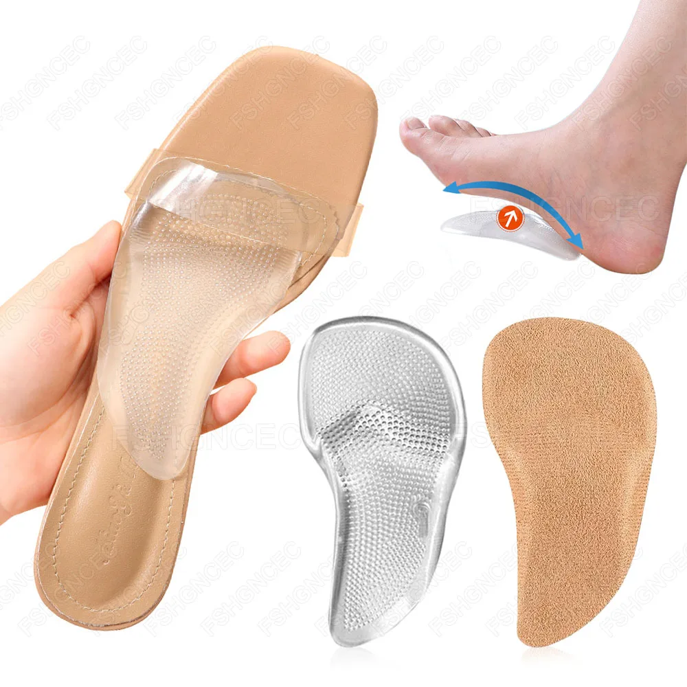 

Silicone Orthopedic Insoles Flat Feet Arch Support Inserts Gel Insoles for Shoes Man Woman Plantar Faciitis Relief Shoe Pads