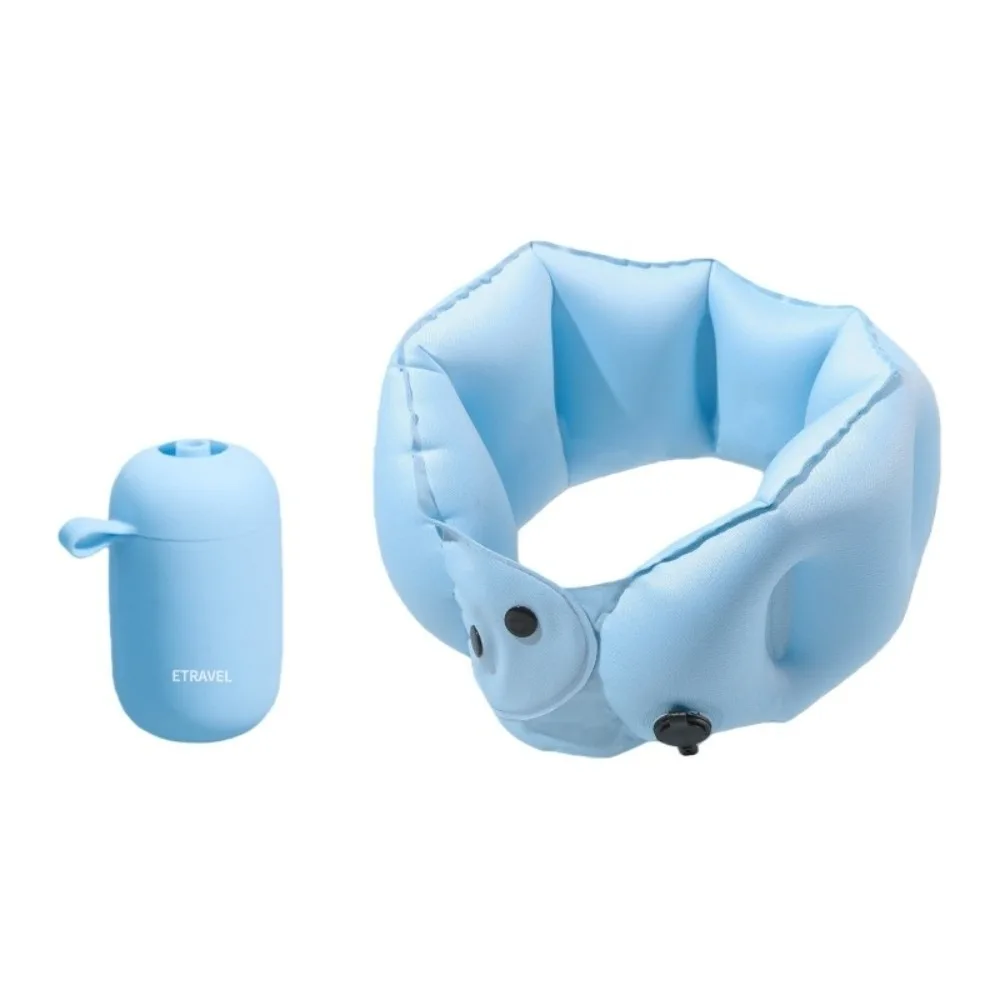 

Portable U-shaped Neck Pillow Milk Fiber Mini Inflatable Travel Pillow Lightweight Comfortable Ring Neck Pillow Bag Pendant