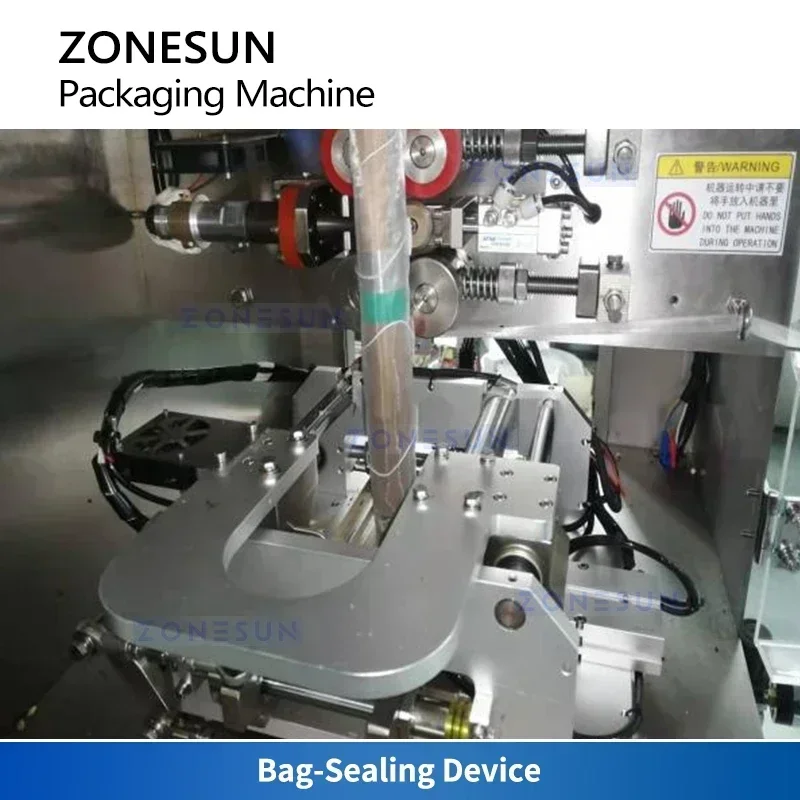 ZONESUN VFFS Pyramid Tea Bag Making Machine Herbs Flower Vertical Form Fill Seal Tea Leaves Nylon Pouch Packing ZS-SJB90