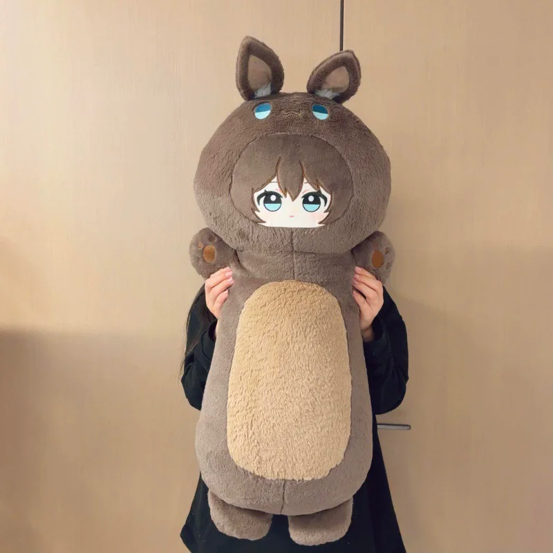 Arknights Amiya Cosplay Long Sleep Pillow Stuffed Plushie Cute Fluffy Doll Soft Sofa Cushion Nap Sleeping Toys for Home Bed