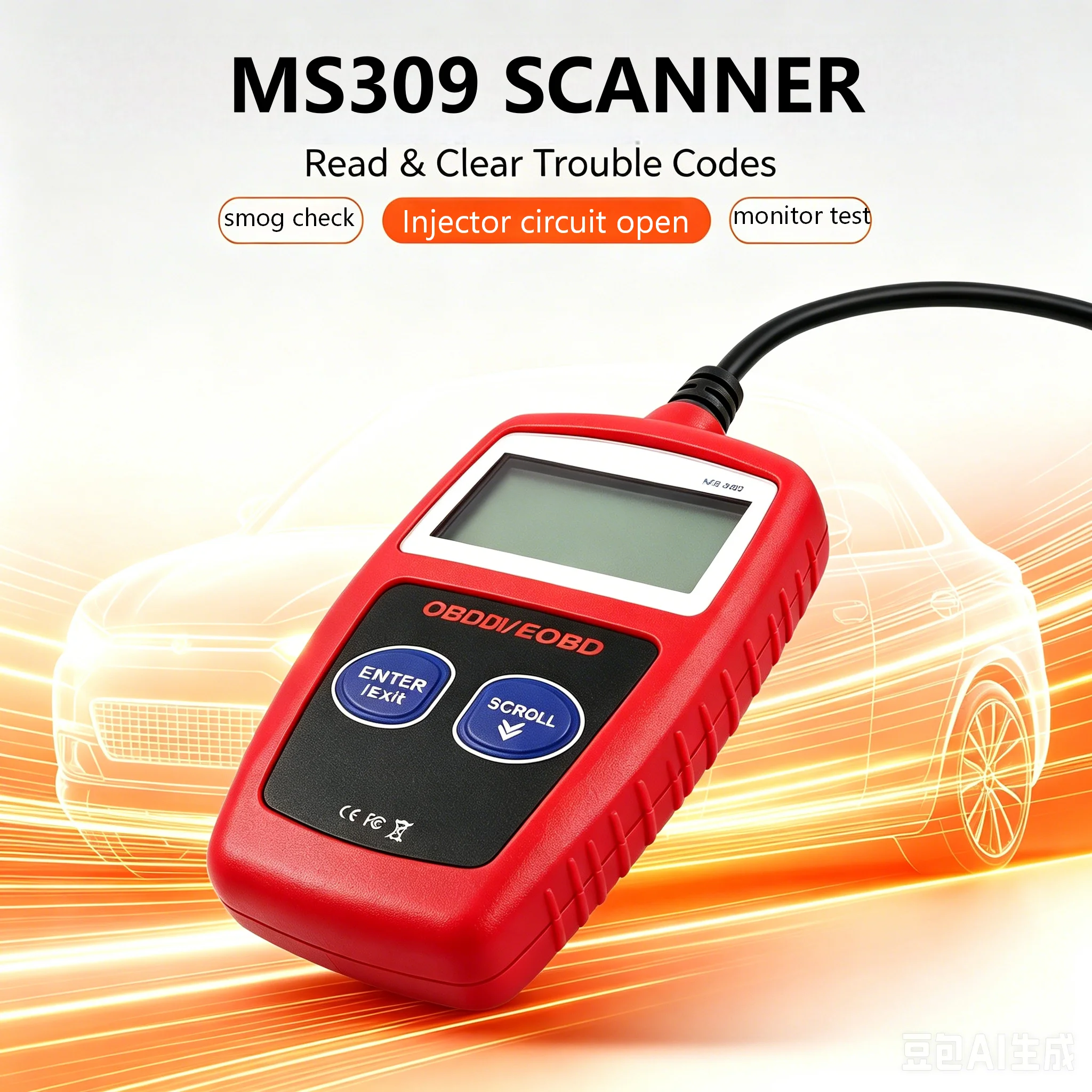 Автомобильный диагностический сканер OBD2, тестер для проверки двигателя, считыватель кодов неисправностей EOBD, универсальный диагностический инструмент