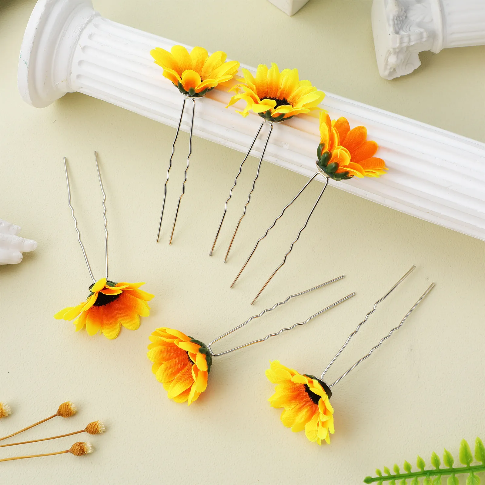 

Набор из 8 заколок для волос в виде подсолнухов для детей, милые и элегантные заколки-барретты в виде цветов маргариток для повседневного использования, вечеринок и фотосессий