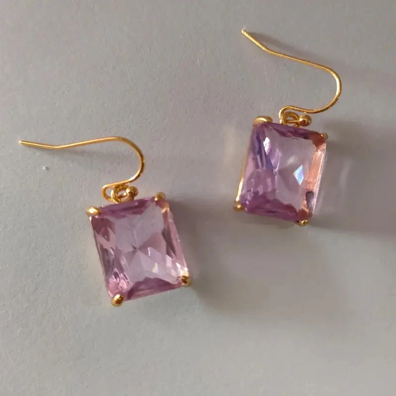 Fashion Natural Amethyst Women\'s Earrings Perfect For Everyday Wear Or Gift Giving, Suitable For All Occasions