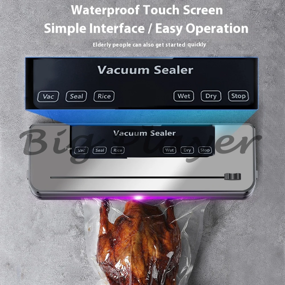 

Sealing Vacuum Packaging Machine Dry/Moist Modes Built-in Cutter Food Sealing Machine Cordless Small Sealer