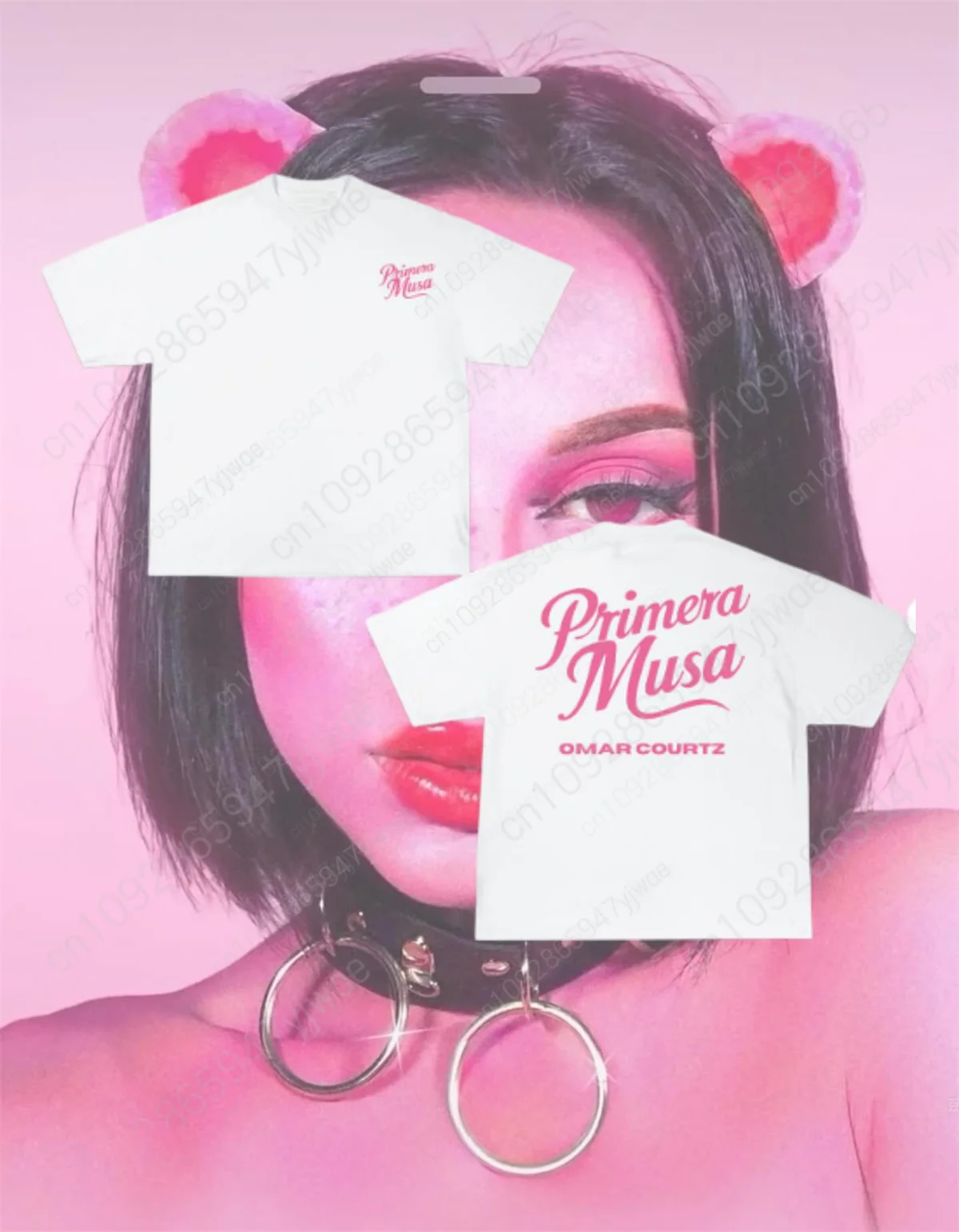 عمر كورتز بريميرا موسى القطن قصير الأكمام تي شيرت الصيف الملابس النسائية الموسيقى اللاتينية المحملة مروحة هدية فضفاض الشارع تي شيرت