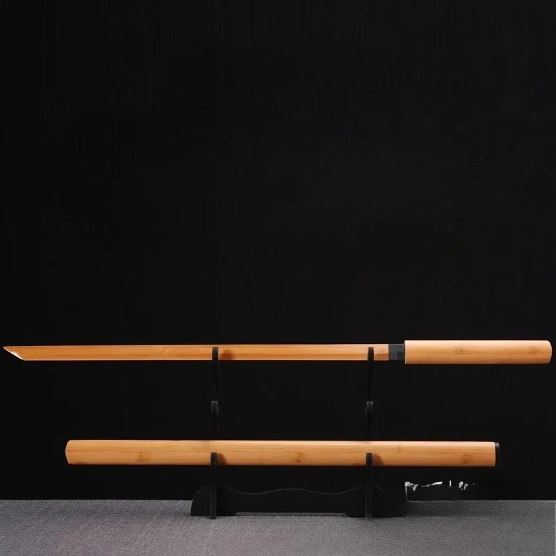 100 CM Tang Hengdao with Sheath Qin Wang Han Sword Bamboo Wood Knife Ancient Style Juhe view 5
