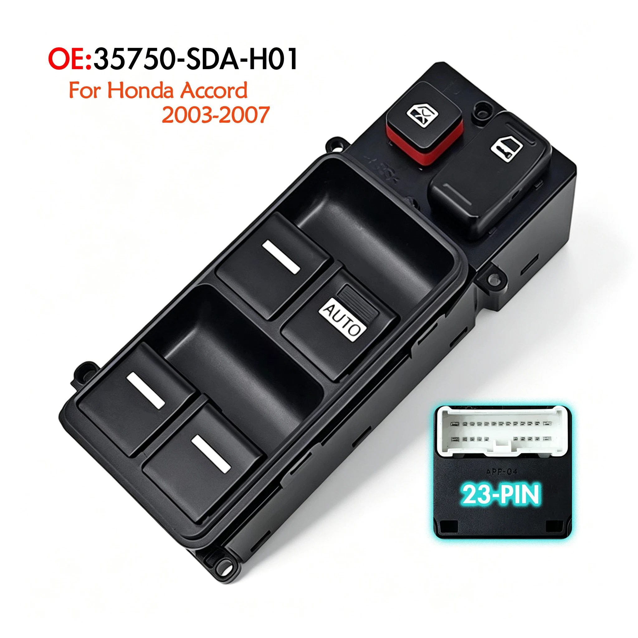 35750-SDA-H01 For Honda Accord 2003-2007,Front Right Driver Side Electric Master Power Window Switch Glass Lifter Control Button