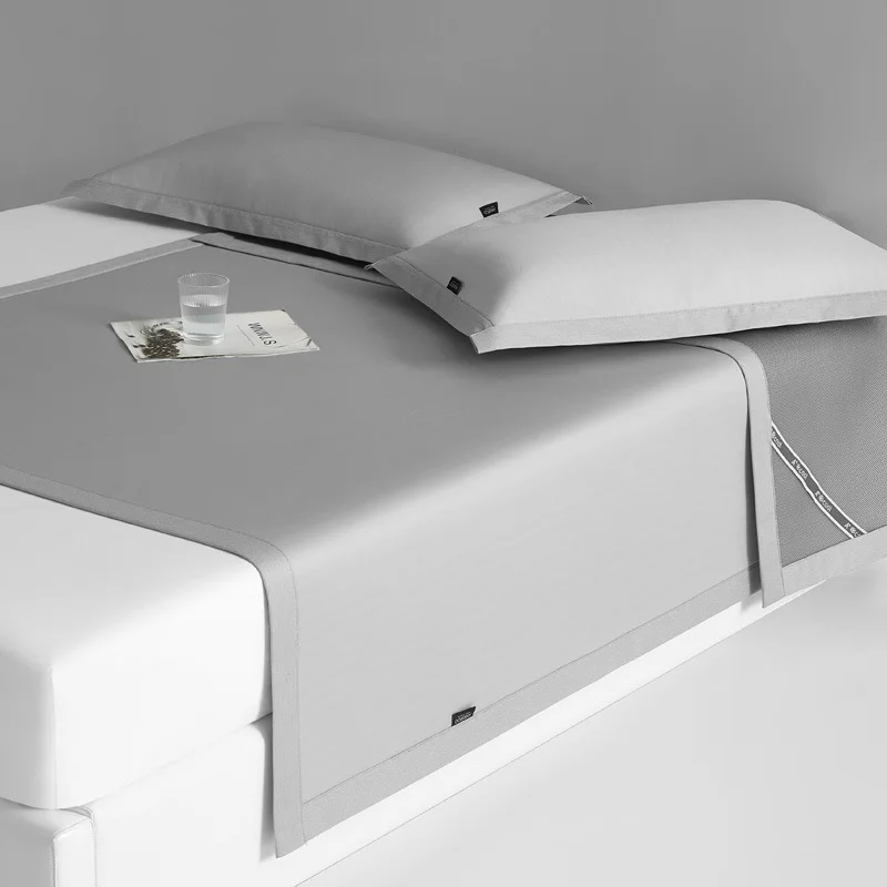New Summer Ice Silk Cool Mat Bed Sheet Set, Machine Washable Ice Silk Cold Feeling Bed Sheet, A Mat for Sleeping Naked in Summer