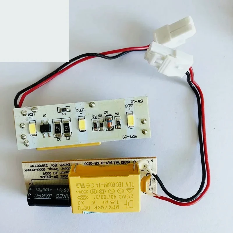 2PCS 41041487 Hoover & Candy Fridge Freezer PCB Circuit Board SW-BX02A W27-39 LED Light Assembly