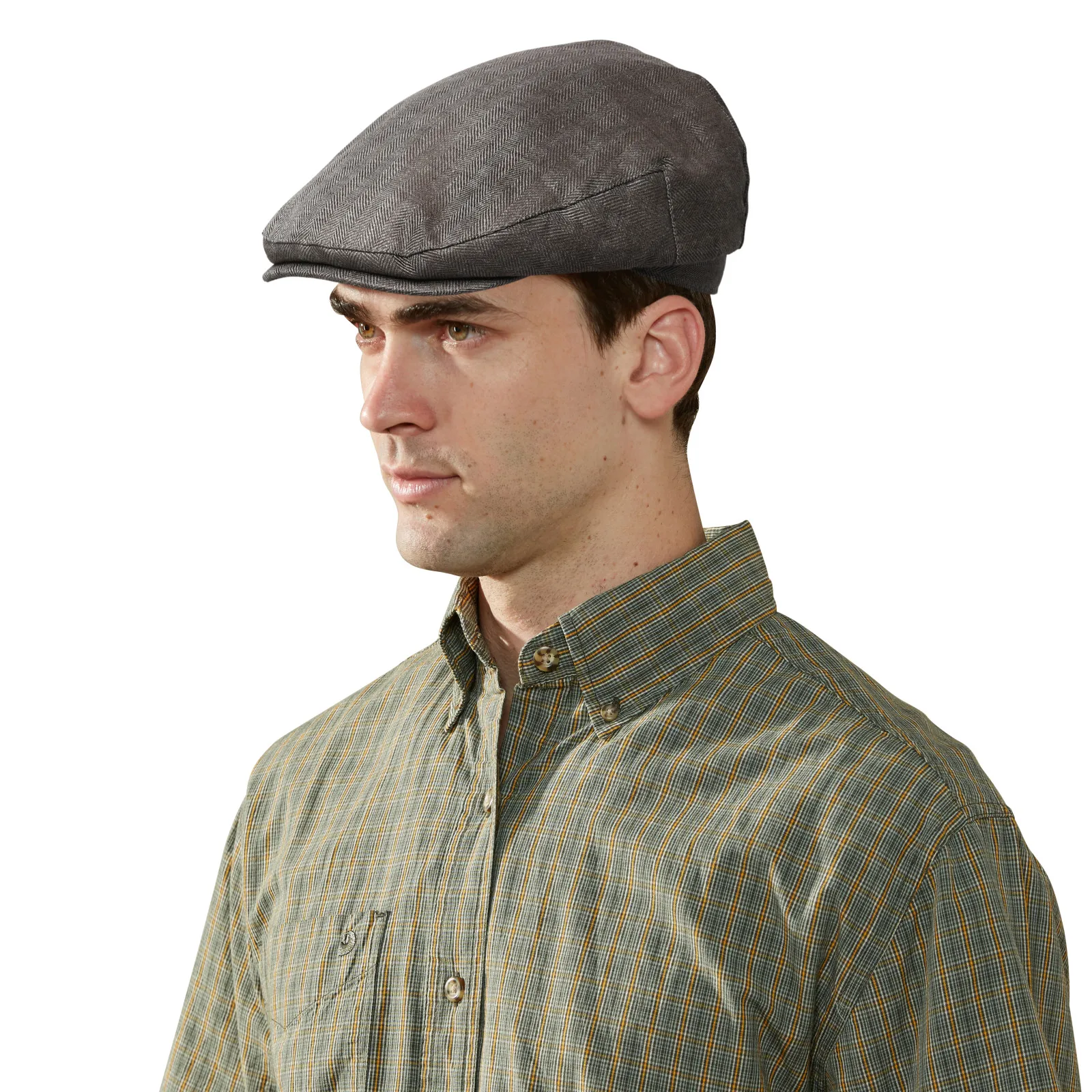 JANGOUL Linen Irish Flat Cap for Men Summer Fitted Newsboy Adjustable Ivy Gatsby Cabbie Driving Hat Breathable