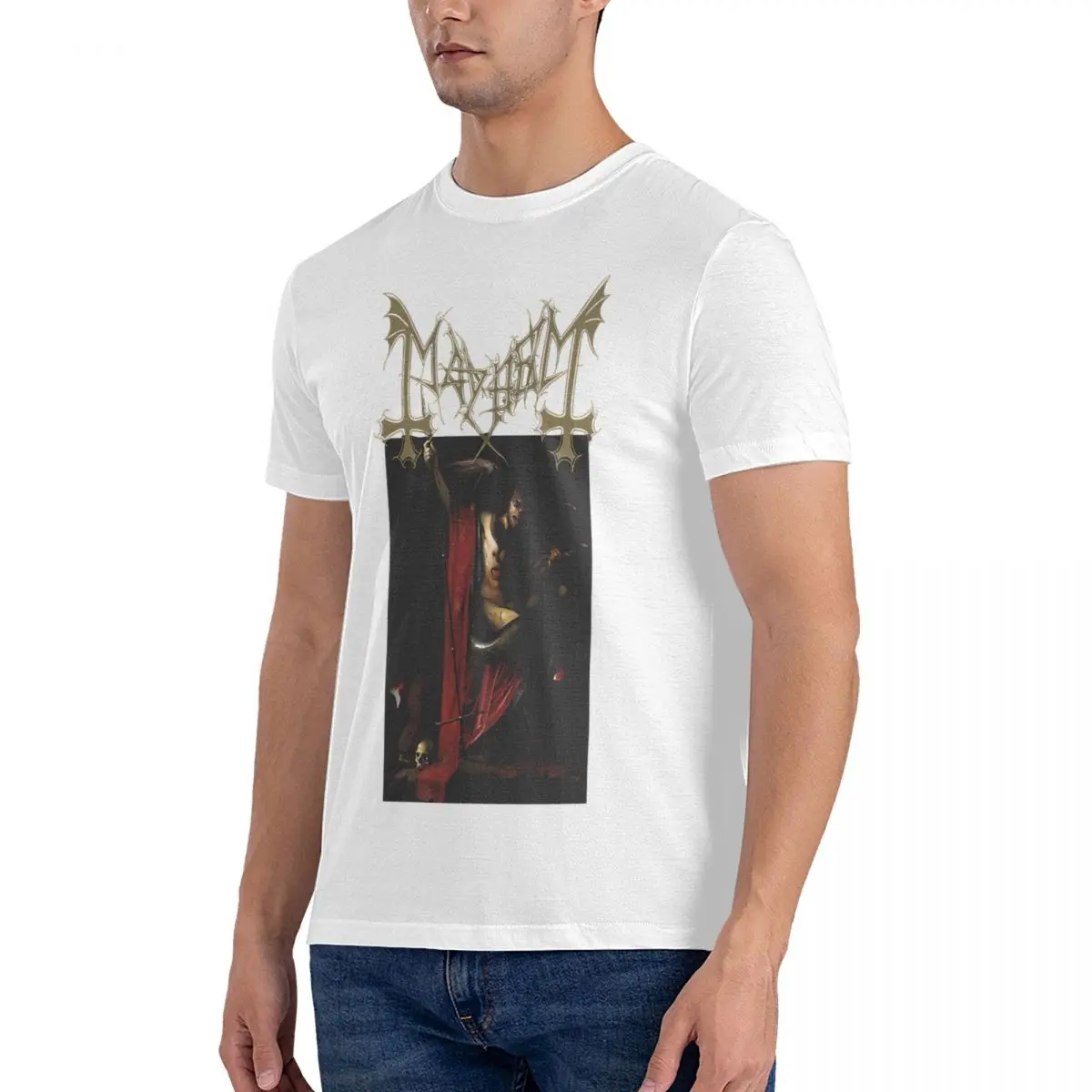 MAYHEM BAND T Shirt Men Cotton Novelty T-Shirt O Neck Deathcrush Tee Shirt Short Sleeve Tops Classic