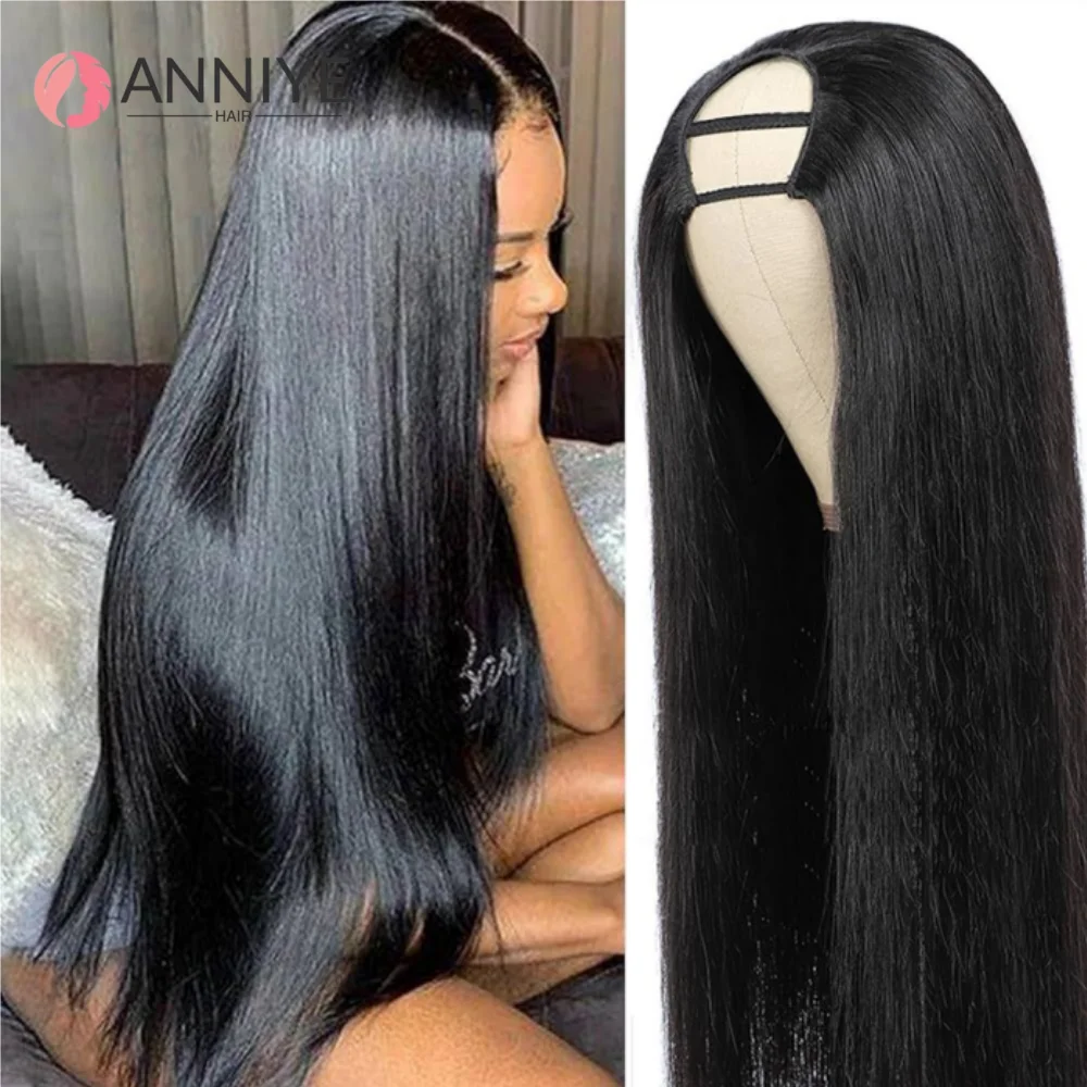 

30 Inch Straight U Part Human Hair Wigs High Density Straight Brazilian Wig For Women U part Human Hair Head Clip In Halr Wig