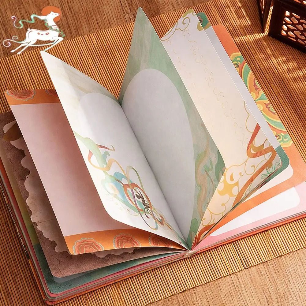 Chinese Style Full-Color Notebook Good-looking China-Chic Notepad Hardcover Creative Design 3D Pattern Scrapbook Student Gift