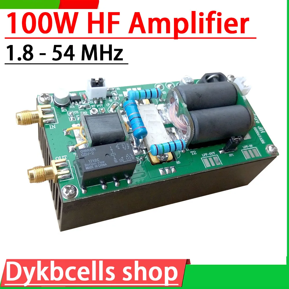 1.8-54MHz 100W HF Amplifier SSB linear RF POWER Amplifier For YAESU FT-817 KX3 CW AM FM HAM radio SDR RFID Signal short wave AMP