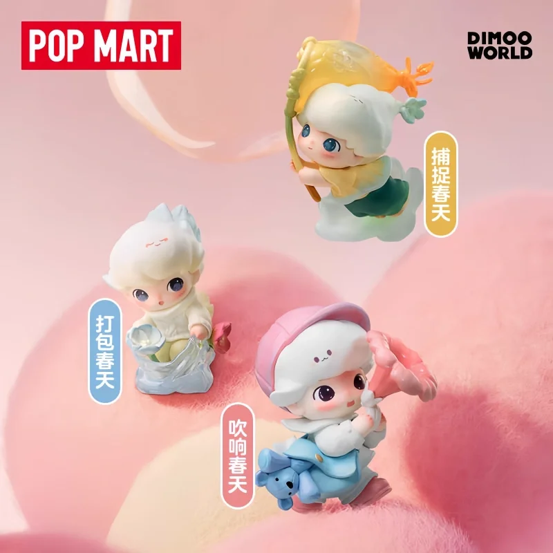

POPMART Dimoo Moments In Bloom Series Blind Box Cute Collectible Figure Toy Desk Decor Anime Figure Doll Gift For Collectors
