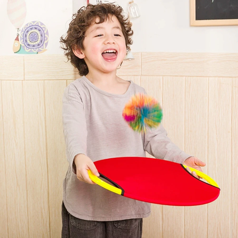 Children Adult Outdoor Interactive Collaboration Game Parent Child Party Elastic Disc Paddle Ball Fun Game Throwing Training Toy