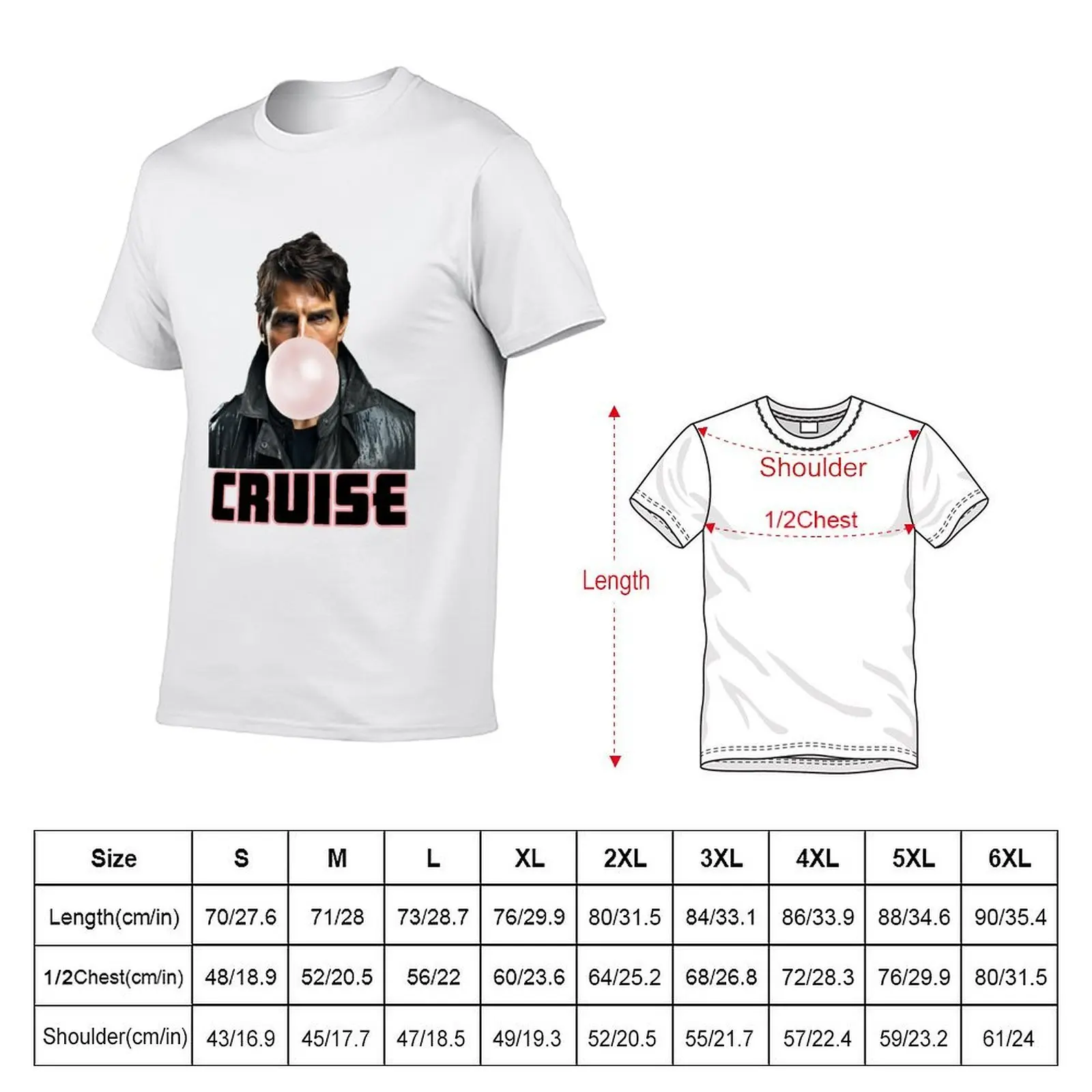 Tom Cruise bubblegum T-Shirt oversizeds vintage funny t shirts men