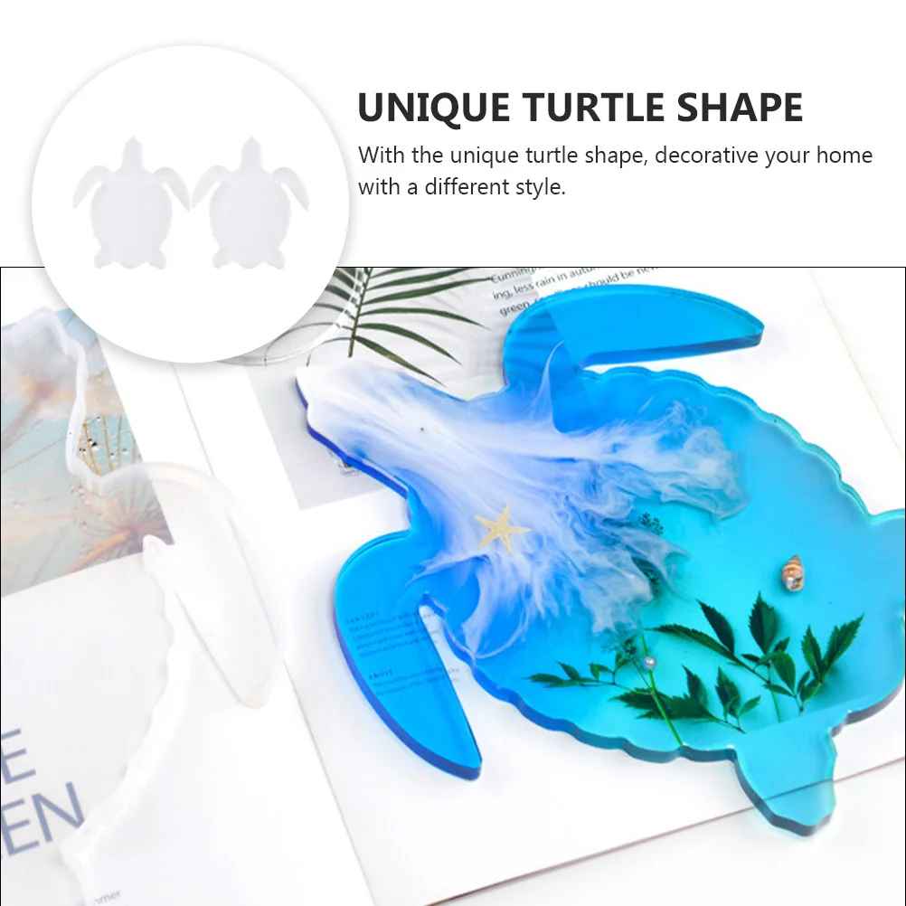 

2Pcs Silicone Turtle Resin Coaster Molds DIY Epoxy Craft Mold Sea Animal Crystal Casting Supplies Handmade Home Ornament