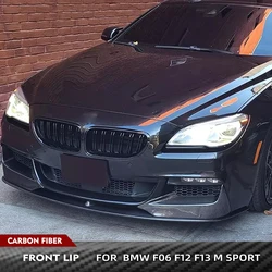 Carbon Fiber / FRP Black Car Front Bumper Lip Spoiler Splitters for BMW F06 F12 F13 M Tech M Sport 2012 - 2016 Auto Chin Spoiler