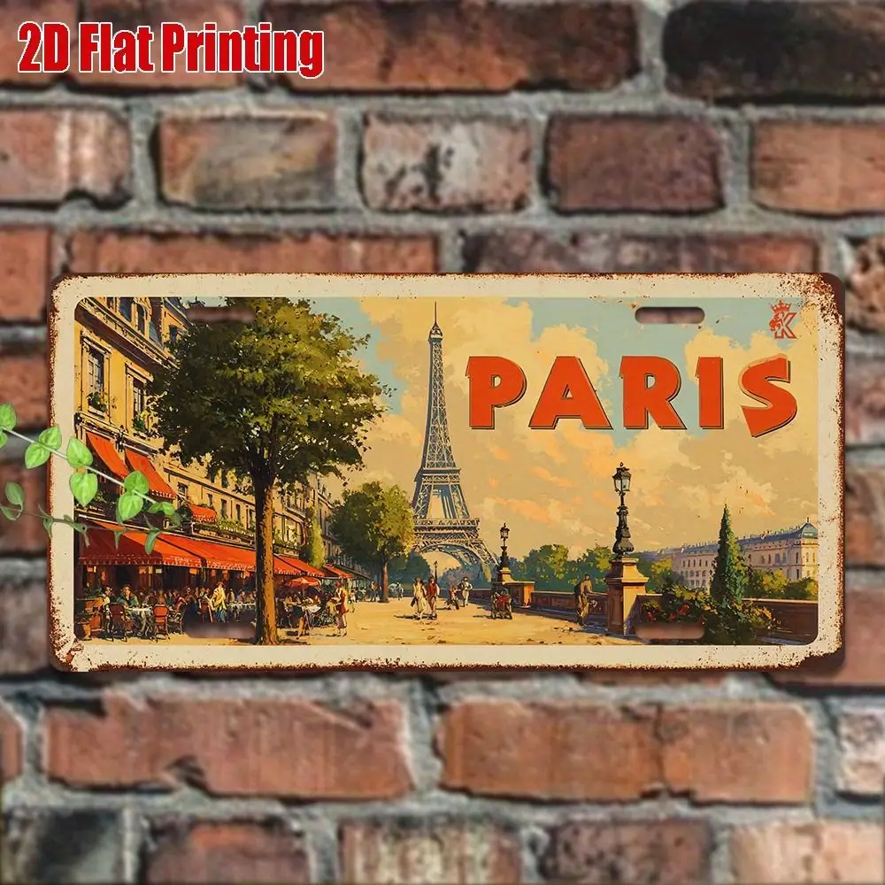 Decorative Metal Wall Sign 15x30 cm – Rustic Vintage Industrial Art, Hanging Plaque for Home, Office, Garage, Bar, Café Decor