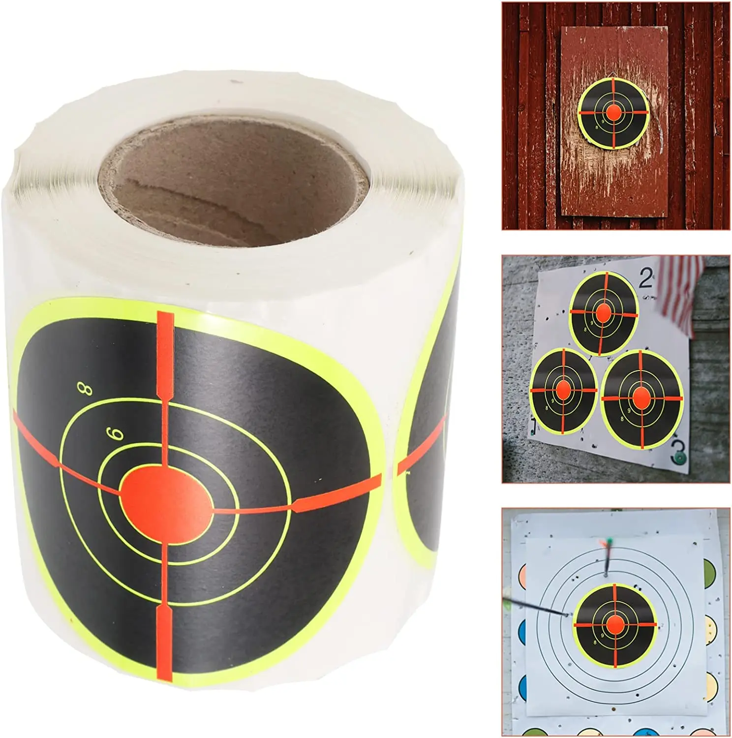 200pcs/Roll Shooting Training Splatter Target Stickers Practice Target Paper Self-adhesive Sports Target Labels for Shooting