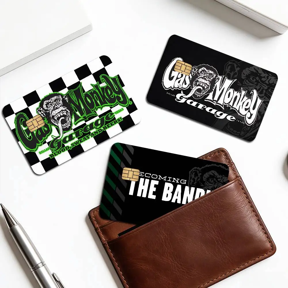 G-Gas Monkey Fashion Matte Gold Silver Black Matte Film Skin Sticker Tape for Bank Credit Debit Card