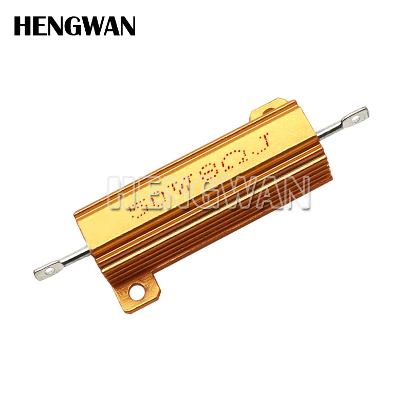 50W RX24 Aluminum Power Metal Shell Case Wirewound Resistor 0.01 - 100K 0.1 0.5 1 1.5 2 6 8 10 20 100 150 200 300 500 1K 10K ohm